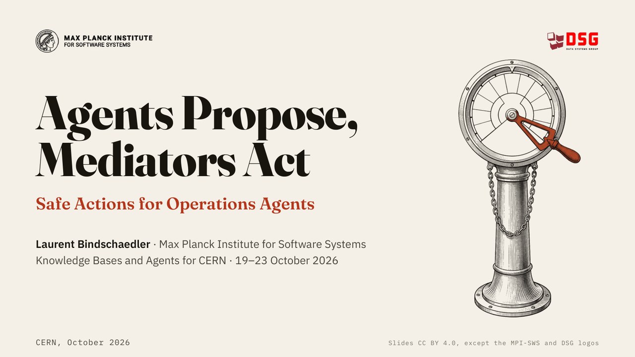 Agents Propose, Mediators Act: Slides from My Talk at CERN