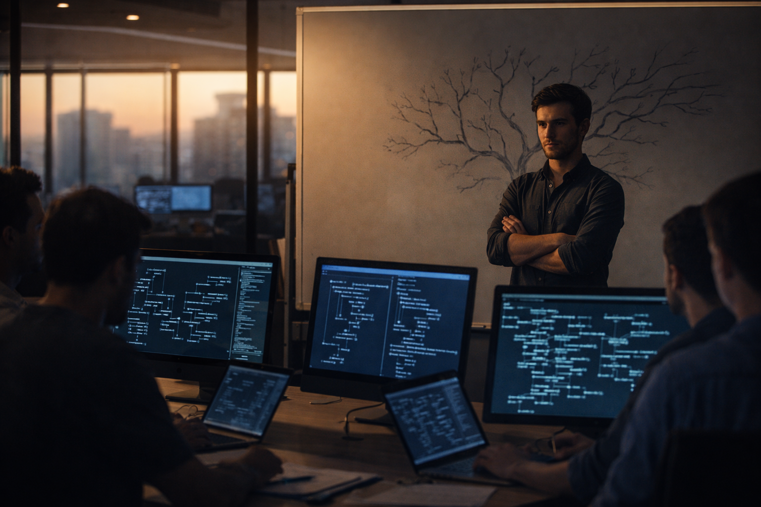 The meeting where everything changed. Late 2026.