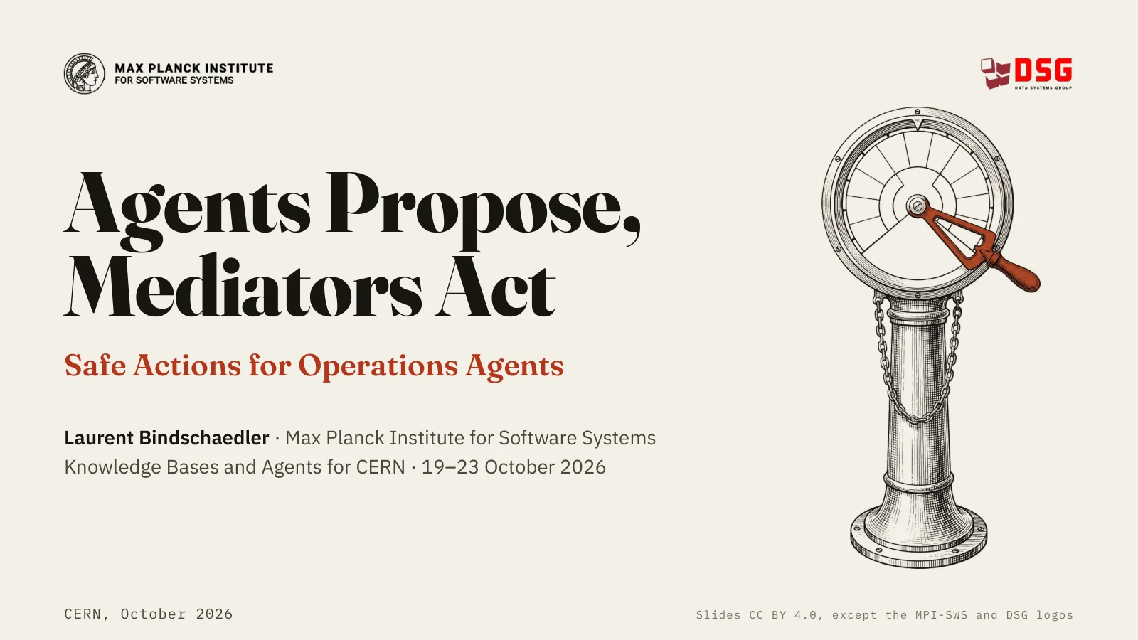 Agents Propose, Mediators Act: Slides from My Talk at CERN, slide 1 of 32